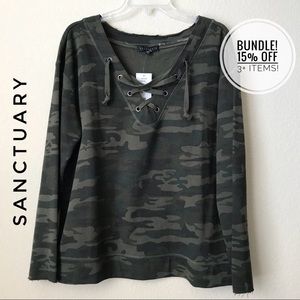 Sanctuary Green Cami Sweatshirt NWT Large